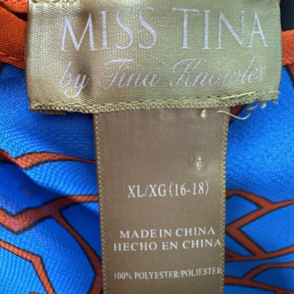 Miss Tina By Tina Knowles XL 16-18 Abstract Geometric Kimono Colorful Vi… - Picture 5 of 6